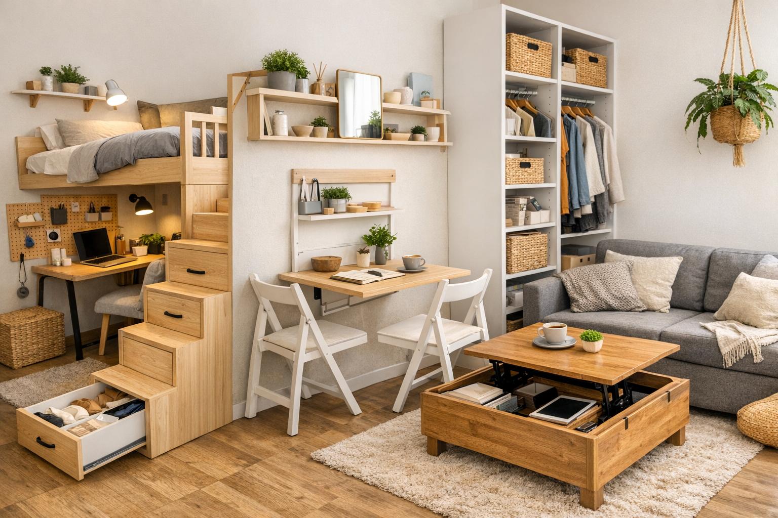 Optimiser les petits espaces : 15 idées déco gain de place et astuces ...